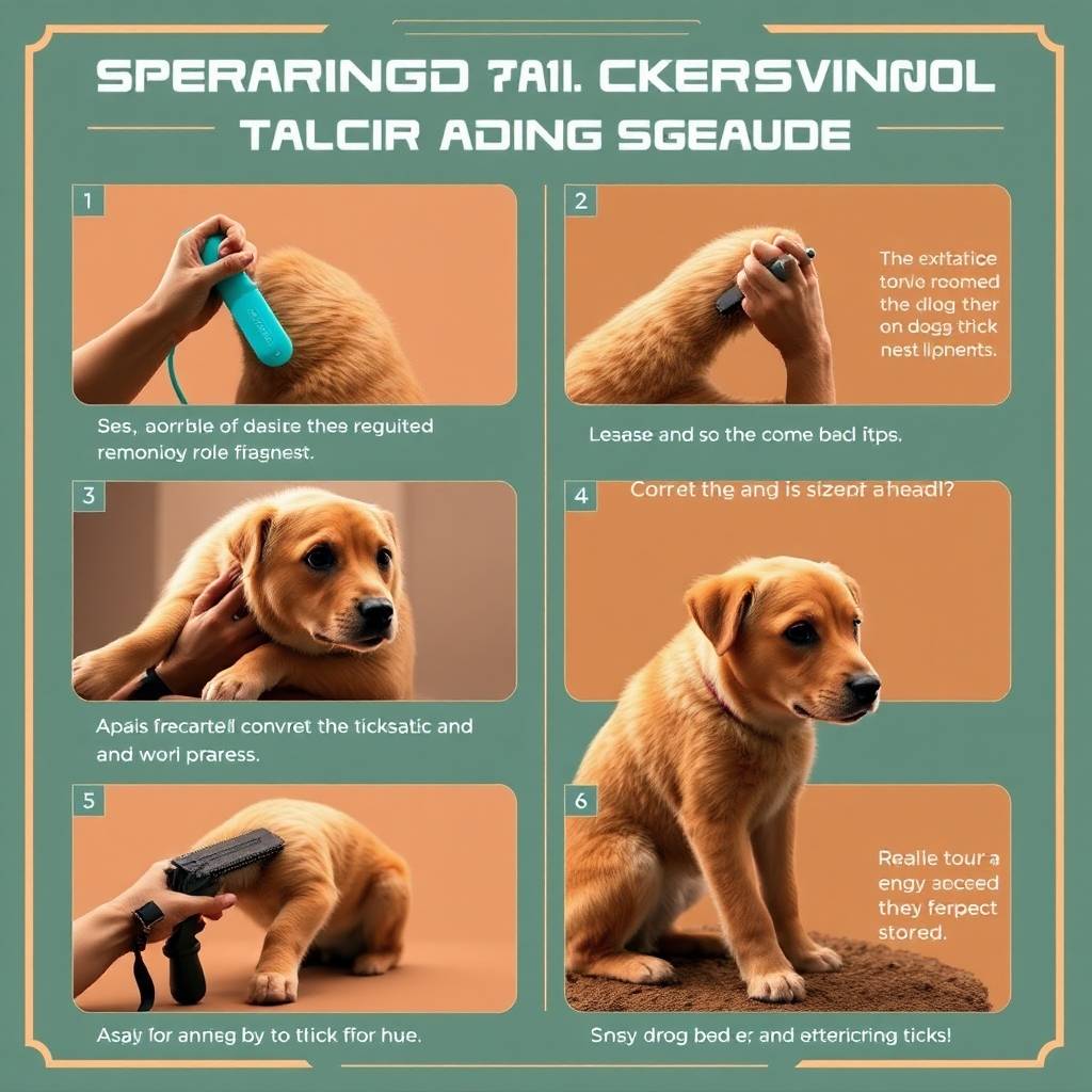 Step-by-step photo guide for combing and tick removal