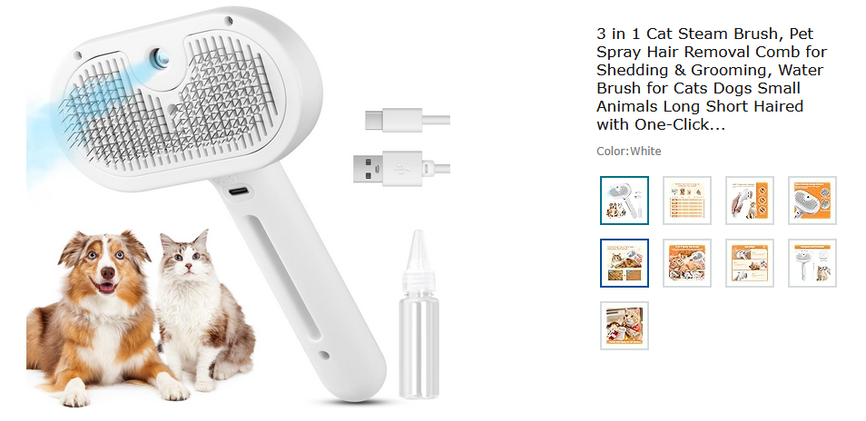 Kivori Pet Grooming Brush Steamer